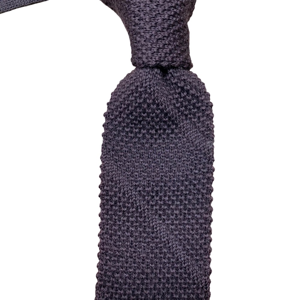 VTG John Henry Wool Square Knit Tie Mens Brown USA Woven Preppy RetroNecktie